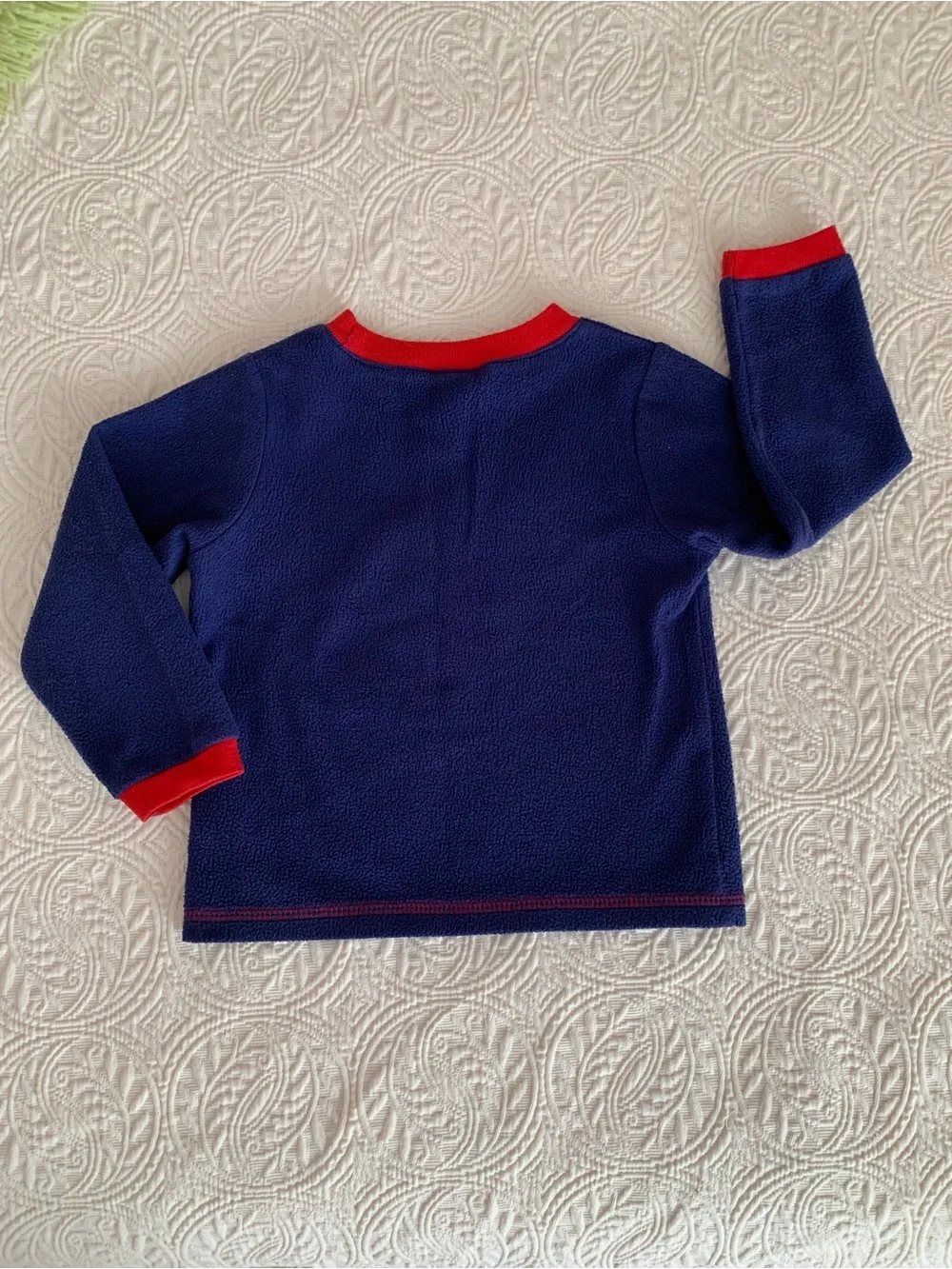 VTG Little Me Truck Pajamas Boys 3 Red Blue Fleece Set Top Pants Long Sleeve